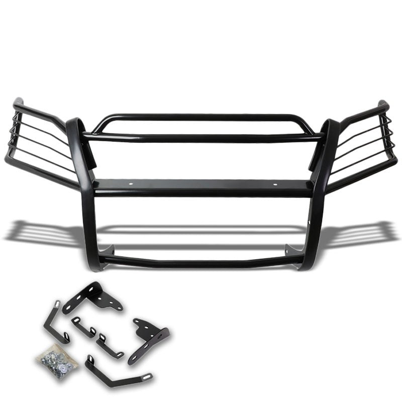 Black Mild Steel Front Bumper Brush Grill Guard For Honda 03-08 Pilot 3.5L V6-Exterior-BuildFastCar