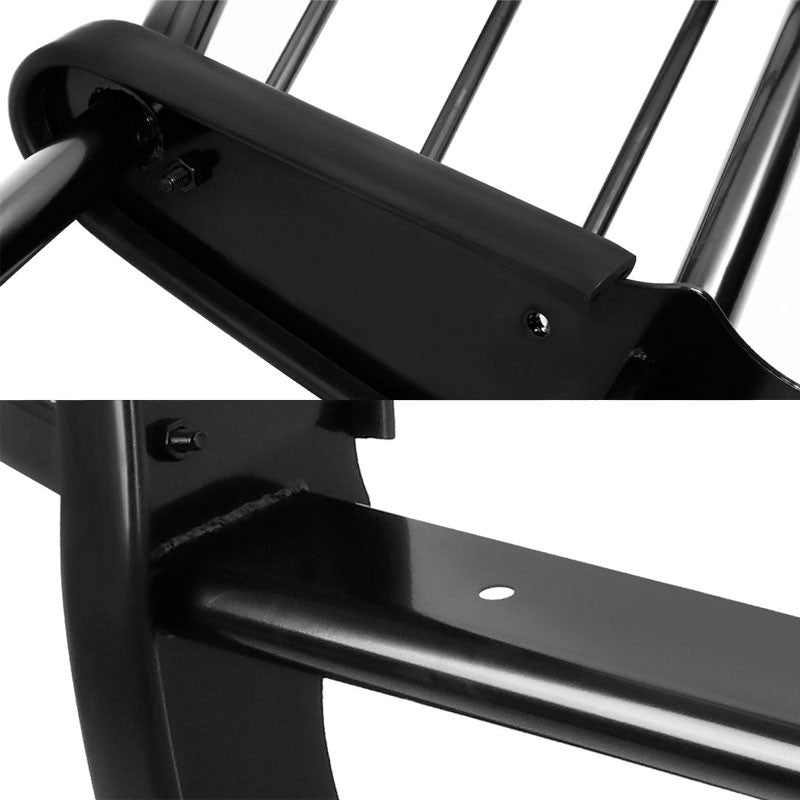 Black Mild Steel Front Bumper Brush Grill Guard For Honda 03-08 Pilot 3.5L V6-Exterior-BuildFastCar