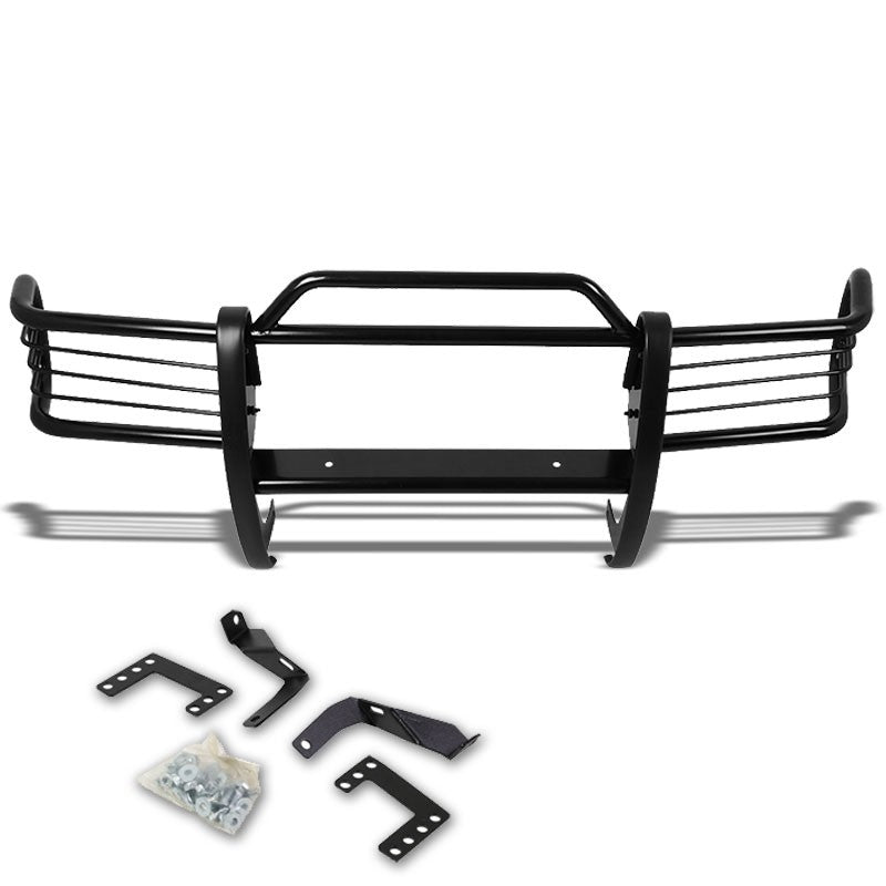 Black Mild Steel Front Bumper Brush Grill Guard For Jeep 93-97 Grand Cherokee ZJ-Exterior-BuildFastCar