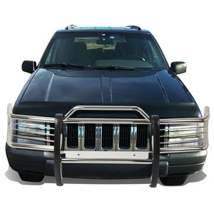 Chrome Mild Steel Front Bumper Brush Grill Guard For 93-97 Grand Cherokee ZJ-Exterior-BuildFastCar