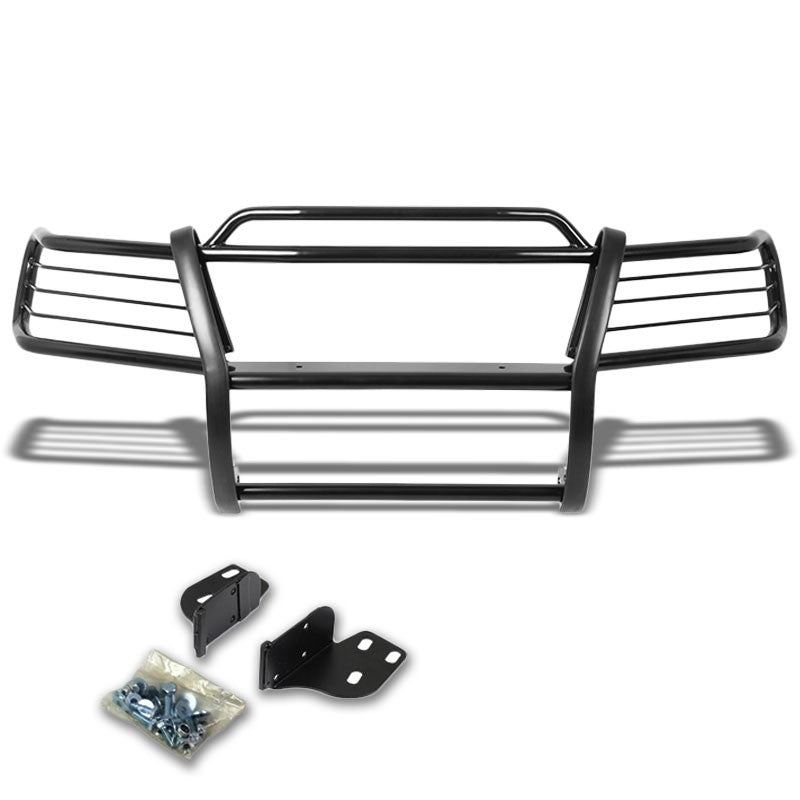 Black Mild Steel Front Bumper Brush Grill Guard For Jeep 99-04 Grand Cherokee WJ-Exterior-BuildFastCar