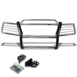 Chrome Mild Steel Front Bumper Brush Grill Guard For 99-04 Grand Cherokee WJ-Exterior-BuildFastCar