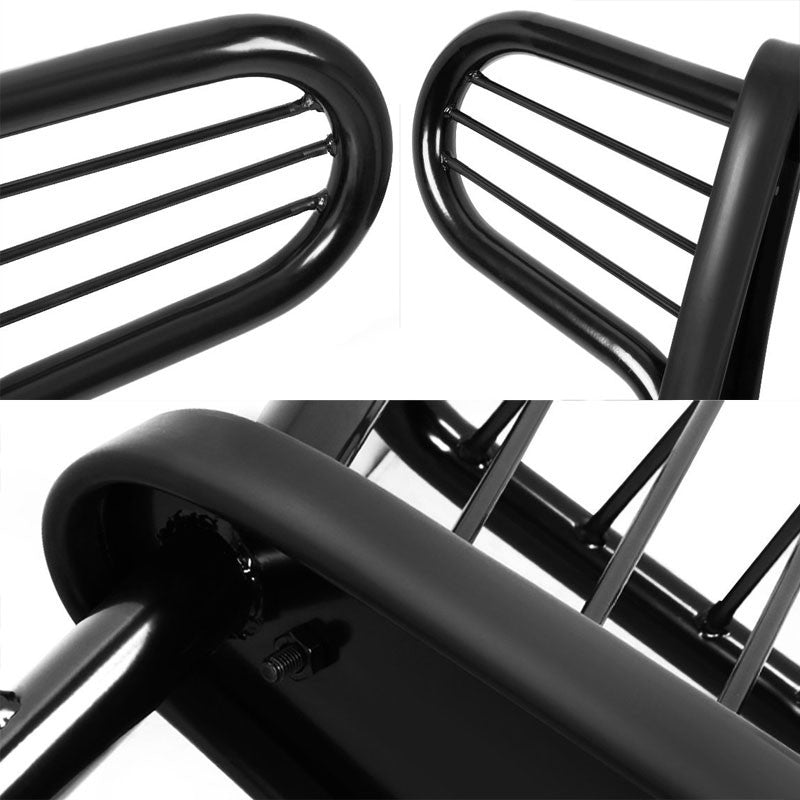 Black Mild Steel Front Bumper Brush Grill Protection Guard For 02-07 Liberty KJ-Exterior-BuildFastCar