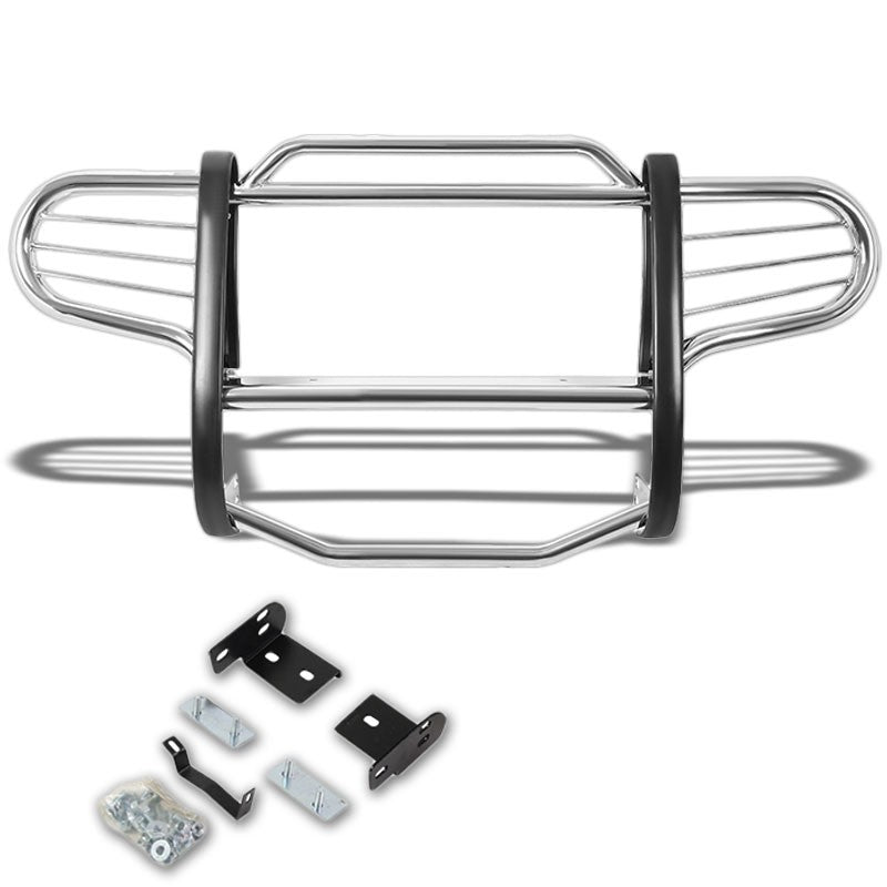 Chrome Mild Steel Front Bumper Brush Grill Protection Guard For 02-07 Liberty KJ-Exterior-BuildFastCar