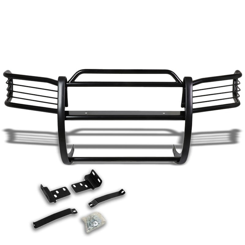 Black Mild Steel Front Bumper Brush Grill Guard For Nissan 96-04 Pathfinder R50-Exterior-BuildFastCar