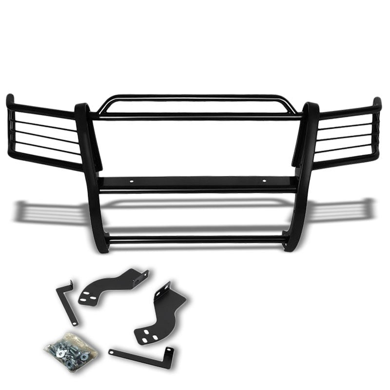 Black Mild Steel Front Bumper Brush Grill Guard For 98-07 Land Cruiser J100-Exterior-BuildFastCar