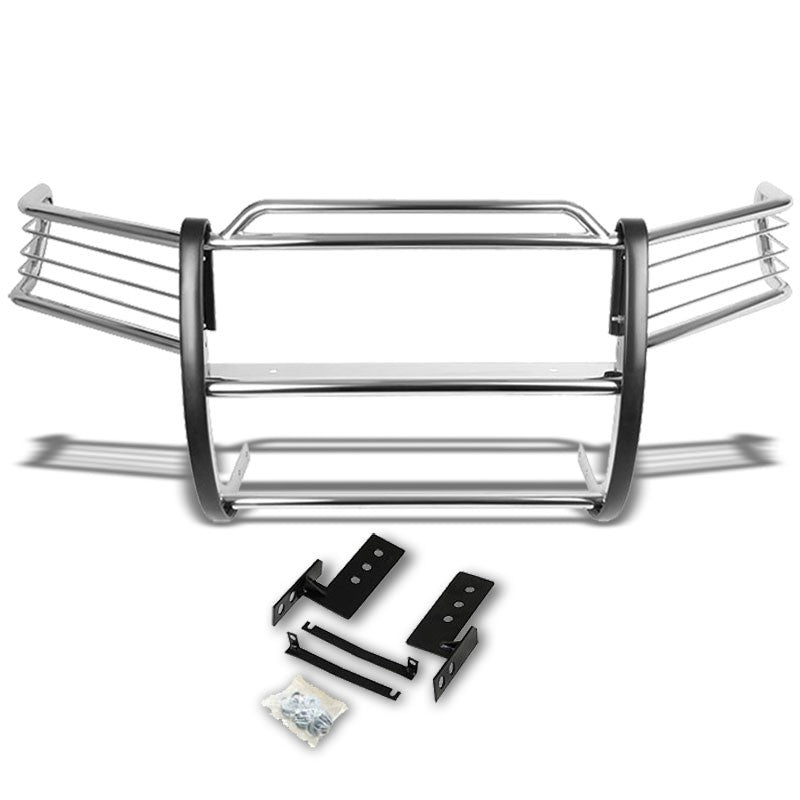 Chrome Mild Steel Front Bumper Grill Protection Guard For Toyota 01-07 Sequoia-Exterior-BuildFastCar