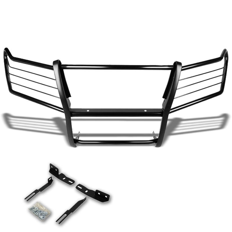 Black Mild Steel Front Bumper Brush Grill Guard For 08-15 Land Cruiser J200-Exterior-BuildFastCar