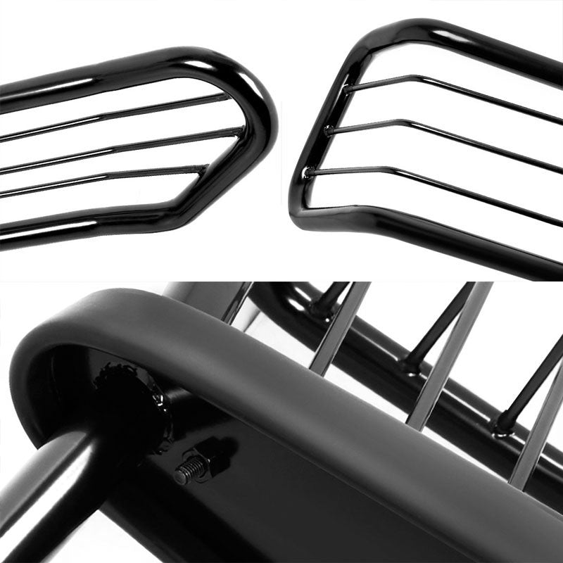 Black Mild Steel Front Bumper Brush Grill Guard For 08-15 Land Cruiser J200-Exterior-BuildFastCar