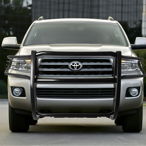 Black Mild Steel Front Bumper Grill Protection Guard For Toyota 08-16 Sequoia-Exterior-BuildFastCar