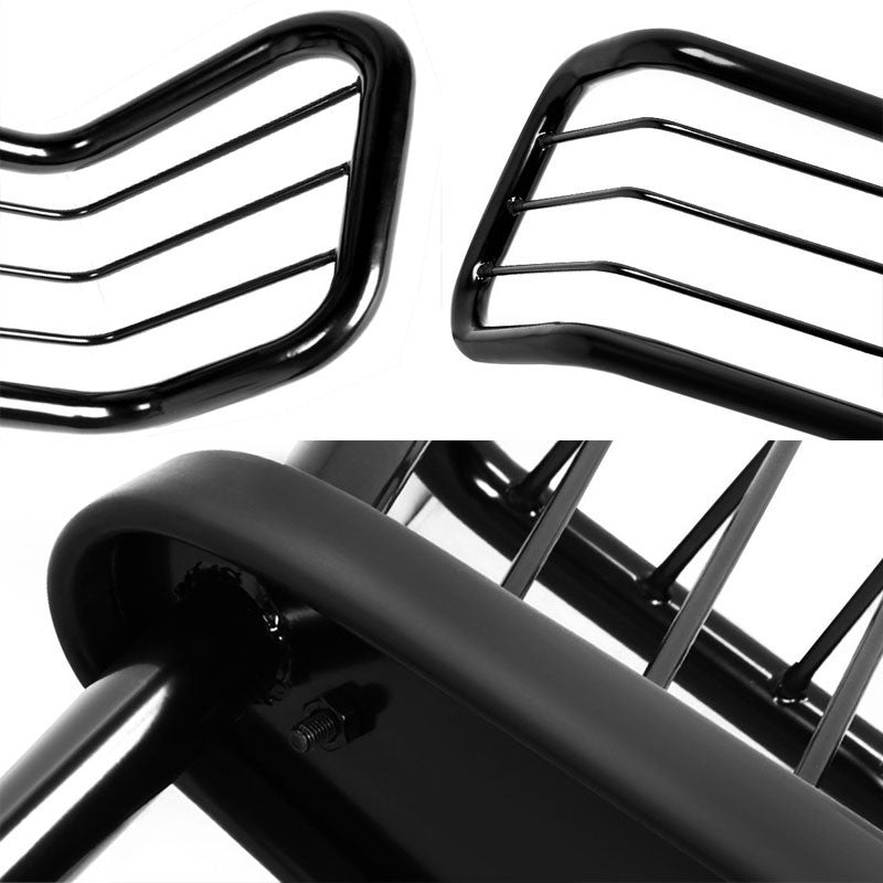 Black Mild Steel Front Bumper Grill Protection Guard For Toyota 05-15 Tacoma-Exterior-BuildFastCar
