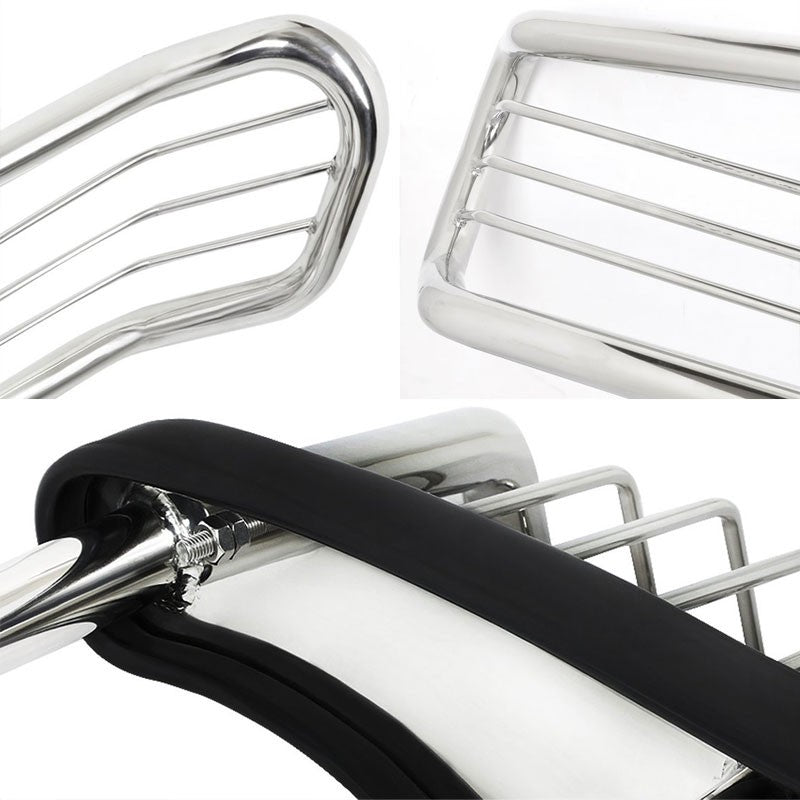 Chrome Mild Steel Front Bumper Grill Protection Guard For Toyota 05-15 Tacoma-Exterior-BuildFastCar