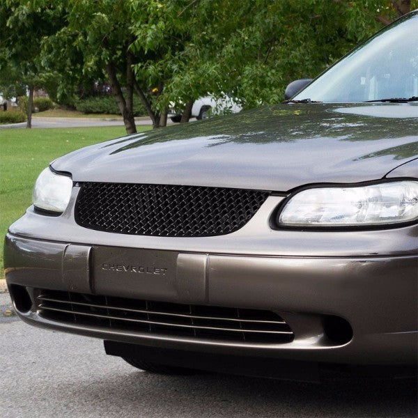 Black Diamond Mesh Style Front Grille For 97-99 Malibu Base/LS Sedan 2.4L/3.1L-Exterior-BuildFastCar