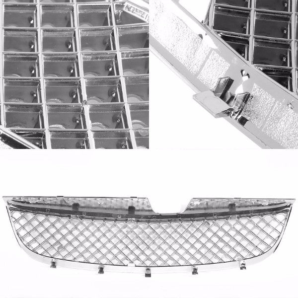 Chrome Diamond Mesh Style Front Grille For 97-99 Malibu Base/LS Sedan 2.4L/3.1L-Exterior-BuildFastCar