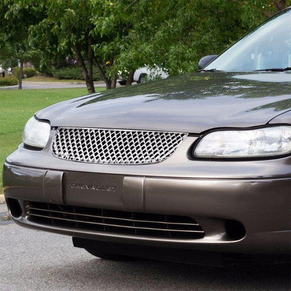 Chrome Diamond Mesh Style Front Grille For 97-99 Malibu Base/LS Sedan 2.4L/3.1L-Exterior-BuildFastCar