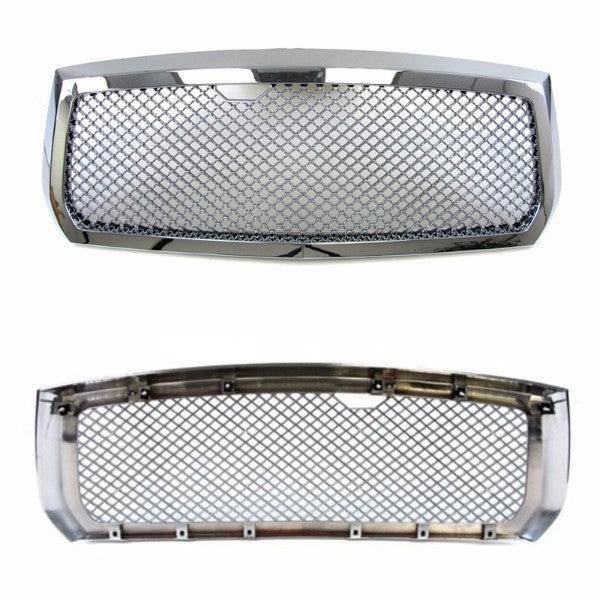 Chrome Diamond Mesh Style Replacement Grille For Dodge 05-07 Dakota ND V6/V8-Exterior-BuildFastCar