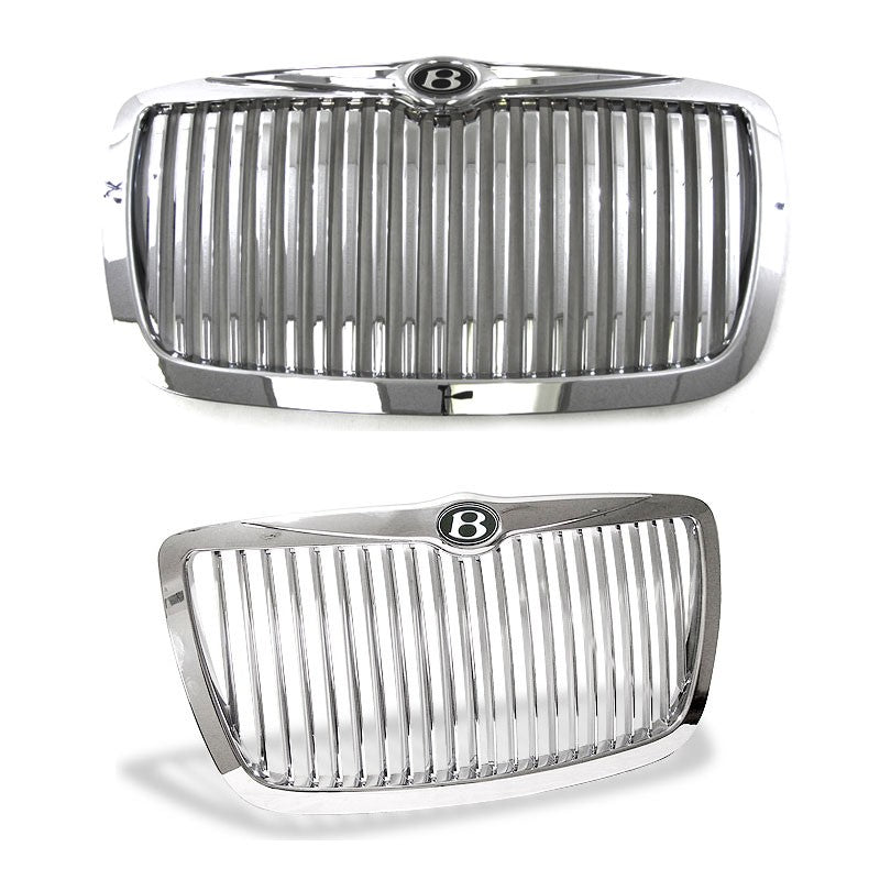 Chrome Vertical Style Replacement Front Grille For Chrysler 05-10 300 LX V6/V8-Exterior-BuildFastCar