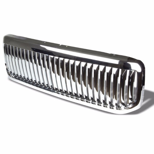 Chrome Vertical Style Replacement Front Grille For 00-04 F-250/F-350 Super Duty-Exterior-BuildFastCar