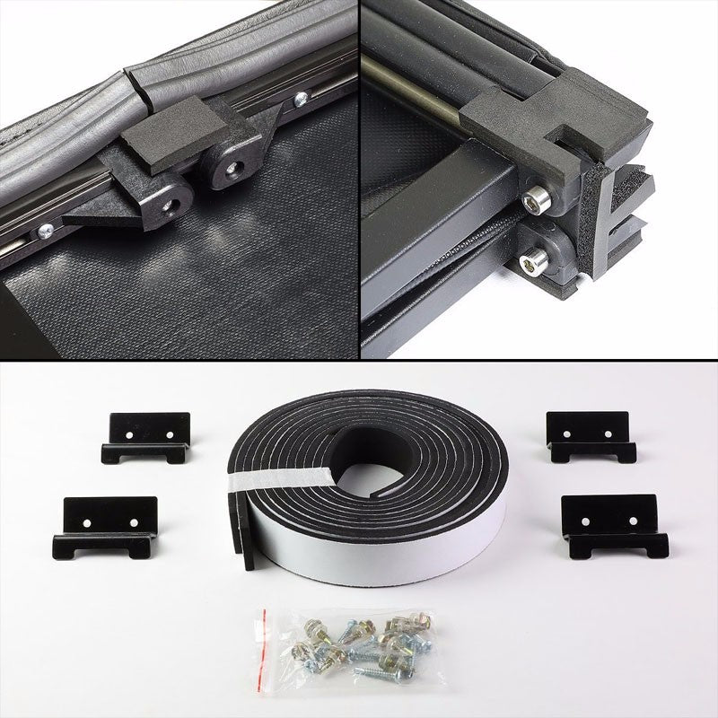 Matte Black Soft Tri-Fold Adjust Tonneau Trunk Cover For 07-17 Tundra 6.5' Bed-Exterior-BuildFastCar