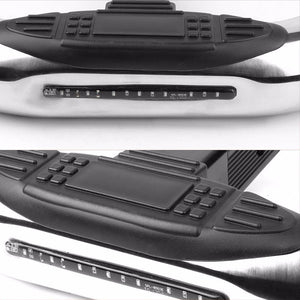 Chrome 18" Pedal Class III 1.25/2.00" Receiver 3.00" LED Brake Light Trailer Tailgate/Hitch Step Bar-Exterior-BuildFastCar