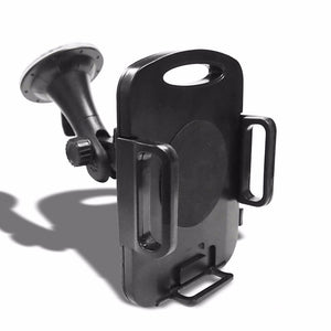 Black Universal Car Adjustable Windshield Suction Cup 360 Long Tablet Mount Holder-Accessories-BuildFastCar