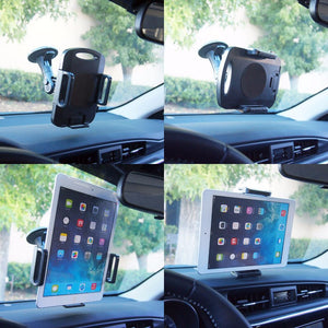 Black Universal Car Adjustable Windshield Suction Cup 360 Long Tablet Mount Holder-Accessories-BuildFastCar