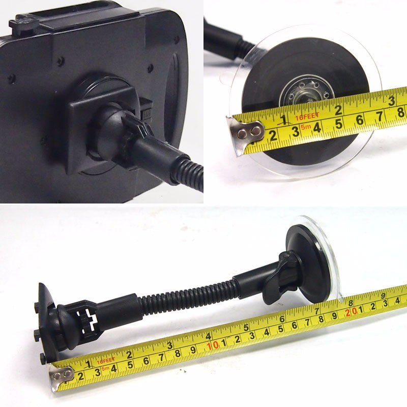 Black Universal Car/SUV 7"Long Arm Windshield 360 Rotating Tablet Mount Holder Cradle-Accessories-BuildFastCar