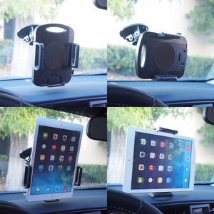 Black Universal Car/Truck 3.5" Suction Cup Windshield 360 Tablet Mount Holder Cradle-Accessories-BuildFastCar
