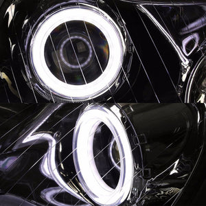 Smoke Halo Projector Headlight+LED Singal For Mercedes Benz 00-06 W220 S-Class-Exterior-BuildFastCar