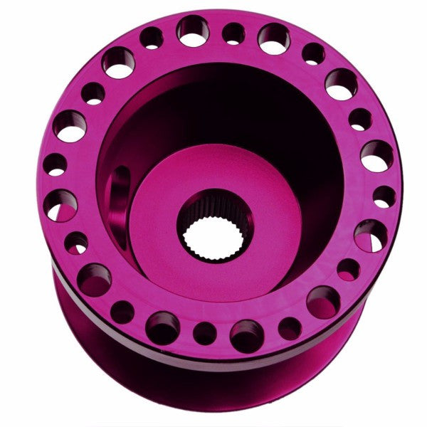 Purple Aluminum 6-Hole Steering Wheel Hub Adapter For Colt/Eclipse/Galant/Lancer 1G/2G-Interior-BuildFastCar
