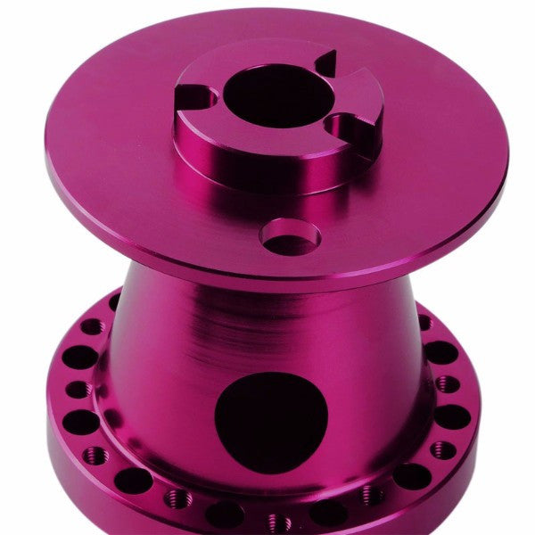 Purple Aluminum 6-Hole Steering Wheel Hub Adapter For Colt/Eclipse/Galant/Lancer 1G/2G-Interior-BuildFastCar