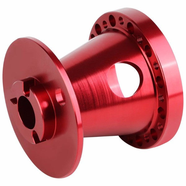 Red Aluminum 6-Hole Steering Wheel Hub Adapter For Colt/Eclipse/Galant/Lancer 1G/2G-Interior-BuildFastCar
