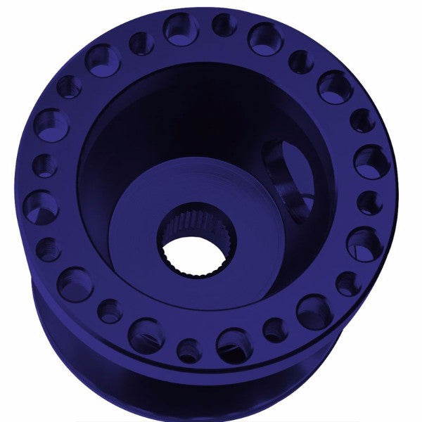 Blue Aluminum 6-Hole Steering Wheel Hub Adapter For Nissan 240SX/300ZX/Sentra/Altima-Interior-BuildFastCar