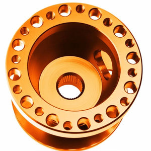 Orange Aluminum 6-Hole Steering Wheel Hub Adapter For Nissan 240SX/300ZX/Sentra/Altima-Interior-BuildFastCar
