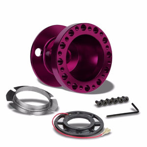 Purple Aluminum 6-Hole Steering Wheel Hub Adapter For Nissan 240SX/300ZX/Sentra/Altima-Interior-BuildFastCar