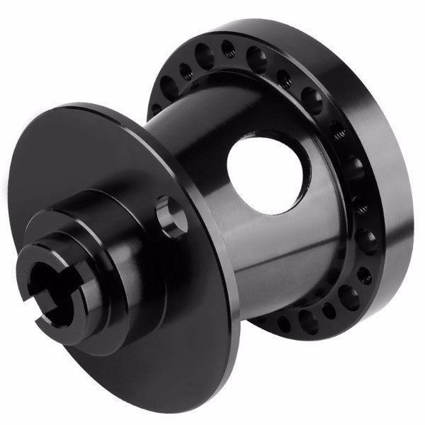Black Aluminum 6-Hole Steering Wheel Hub Adapter For 90-95 Accord CB CD/92-96 Prelude BA8/9-Interior-BuildFastCar