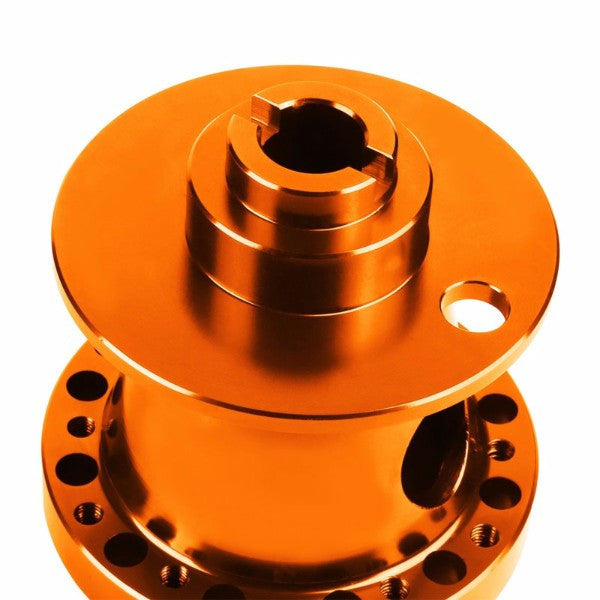 Orange Aluminum 6-Hole Steering Wheel Hub Adapter For 90-95 Accord CB CD/92-96 Prelude BA8/9-Interior-BuildFastCar