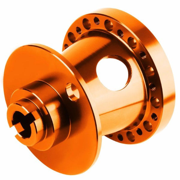 Orange Aluminum 6-Hole Steering Wheel Hub Adapter For 90-95 Accord CB CD/92-96 Prelude BA8/9-Interior-BuildFastCar