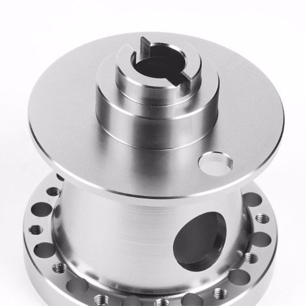 Silver Aluminum 6-Hole Steering Wheel Hub Adapter For 90-95 Accord CB CD/92-96 Prelude BA8/9-Interior-BuildFastCar