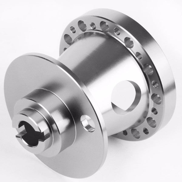 Silver Aluminum 6-Hole Steering Wheel Hub Adapter For 90-95 Accord CB CD/92-96 Prelude BA8/9-Interior-BuildFastCar