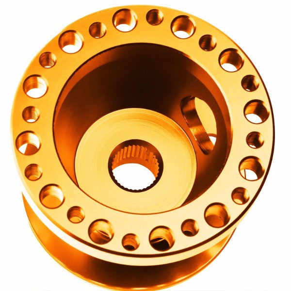 Orange Aluminum 6-Hole Steering Wheel Hub Adapter For 92-95 Integra DC2/Civic EG EH EJ-Interior-BuildFastCar