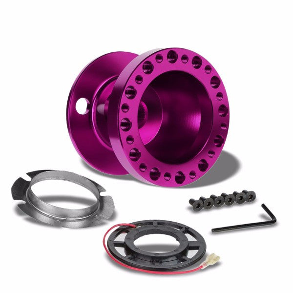 Purple Aluminum 6-Hole Steering Wheel Hub Adapter For 92-95 Integra DC2/Civic EG EH EJ-Interior-BuildFastCar