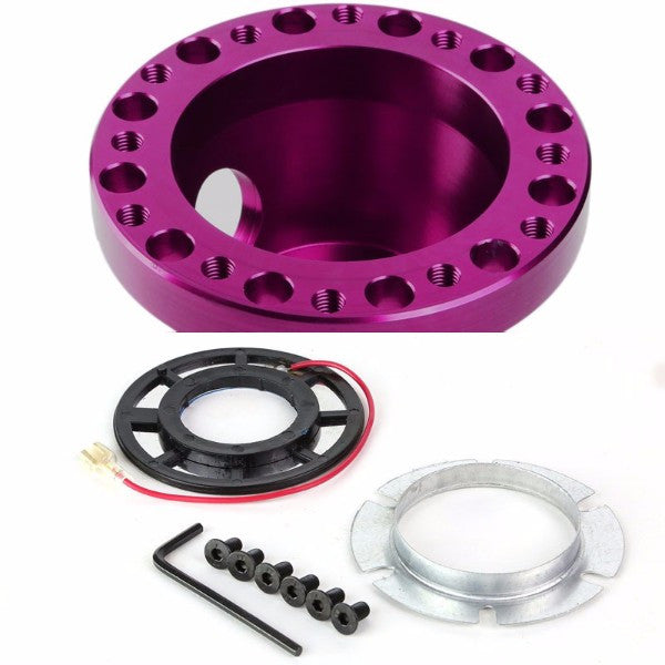 Purple Aluminum 6-Hole Steering Wheel Hub Adapter For 92-95 Integra DC2/Civic EG EH EJ-Interior-BuildFastCar