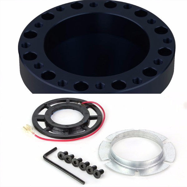 Blue Aluminum 6-Hole Steering Wheel Hub Adapter For 90-93 Integra/88-91 Civic/CRV/CRV-Interior-BuildFastCar