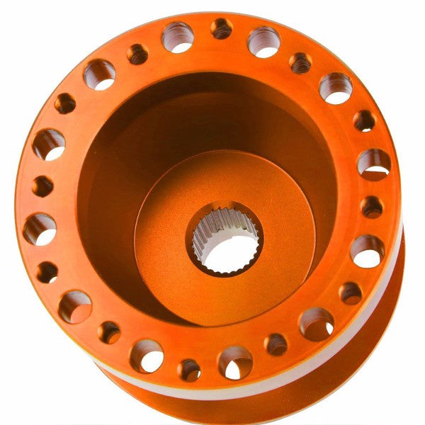 Orange Aluminum 6-Hole Steering Wheel Hub Adapter For 90-93 Integra/88-91 Civic/CRV/CRV-Interior-BuildFastCar