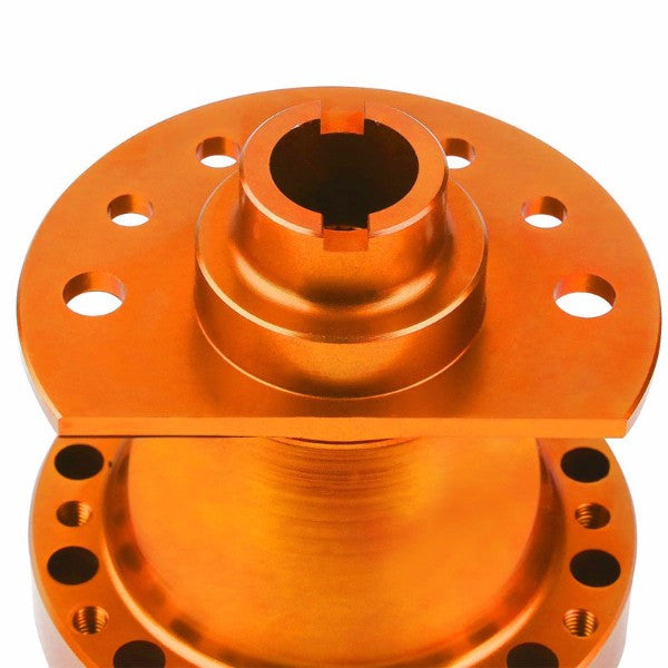 Orange Aluminum 6-Hole Steering Wheel Hub Adapter For 90-93 Integra/88-91 Civic/CRV/CRV-Interior-BuildFastCar