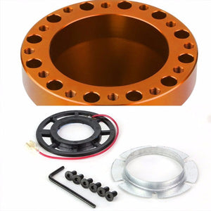 Orange Aluminum 6-Hole Steering Wheel Hub Adapter For 90-93 Integra/88-91 Civic/CRV/CRV-Interior-BuildFastCar