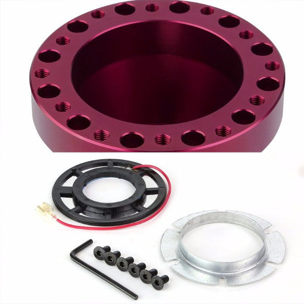 Purple Aluminum 6-Hole Steering Wheel Hub Adapter For 90-93 Integra/88-91 Civic/CRV/CRV-Interior-BuildFastCar