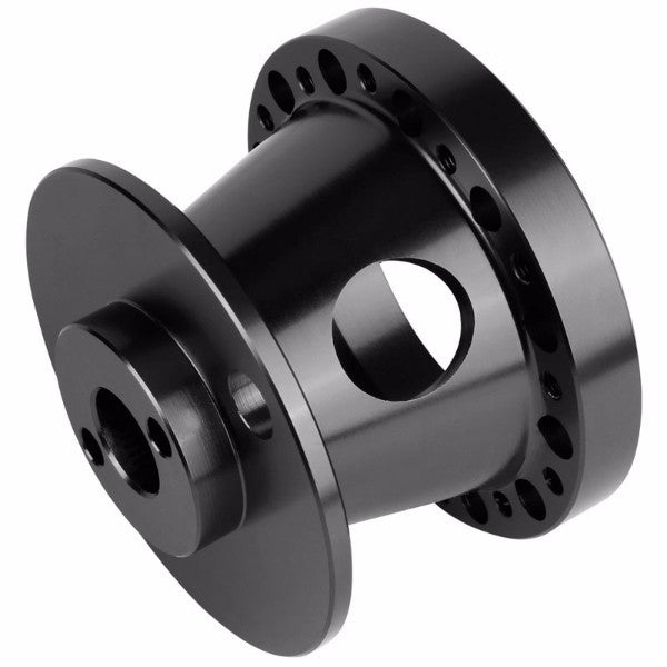 Black Aluminum 6-Hole Steering Wheel Hub Adapter For 626/RX7/RX8/Miata/Accent/Genesis-Interior-BuildFastCar