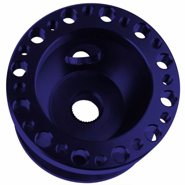 Blue Aluminum 6-Hole Steering Wheel Hub Adapter For 626/RX7/RX8/Miata/Accent/Genesis-Interior-BuildFastCar